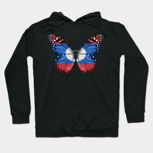 Lao Flag  Butterfly - Gift for Lao From Laos Hoodie